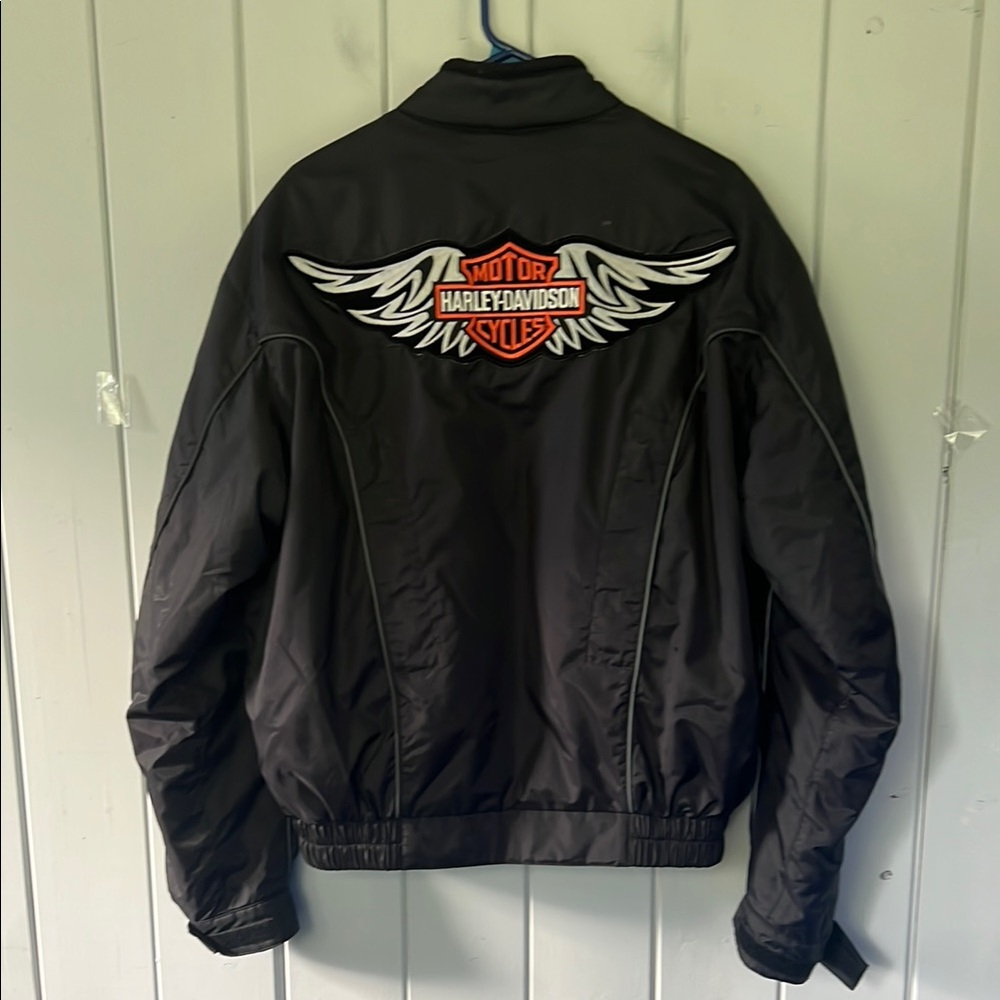 Honda Rider Collection x Harley Davidson Bomber Jacket Black Size Medium Liner